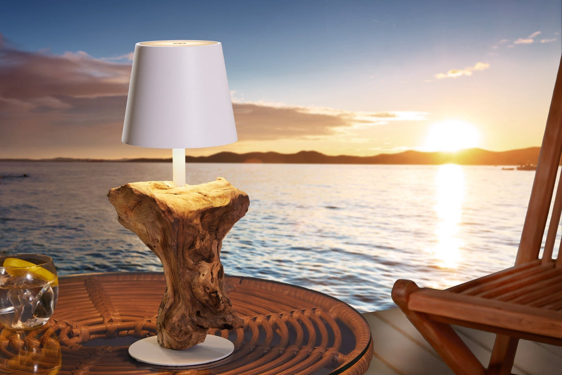 LampenkLED lampe de table à piles HYPNOTIC TO GO 30cm blanc naturel rechargeable avec variateur tactile sans câble - 44099