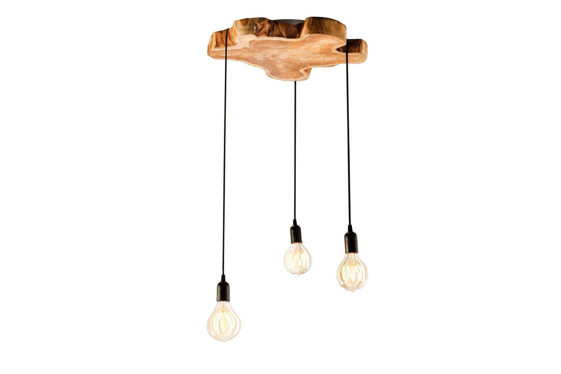 Lampe suspendue HYPNOTIC 50cm longane bois naturel - 44686
