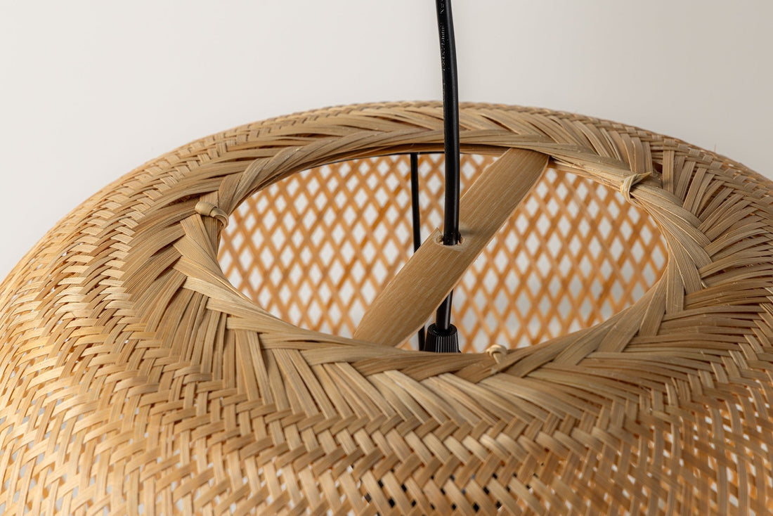 Lampe suspendue ORGANIC LIVING 50cm bambou naturel - 40591