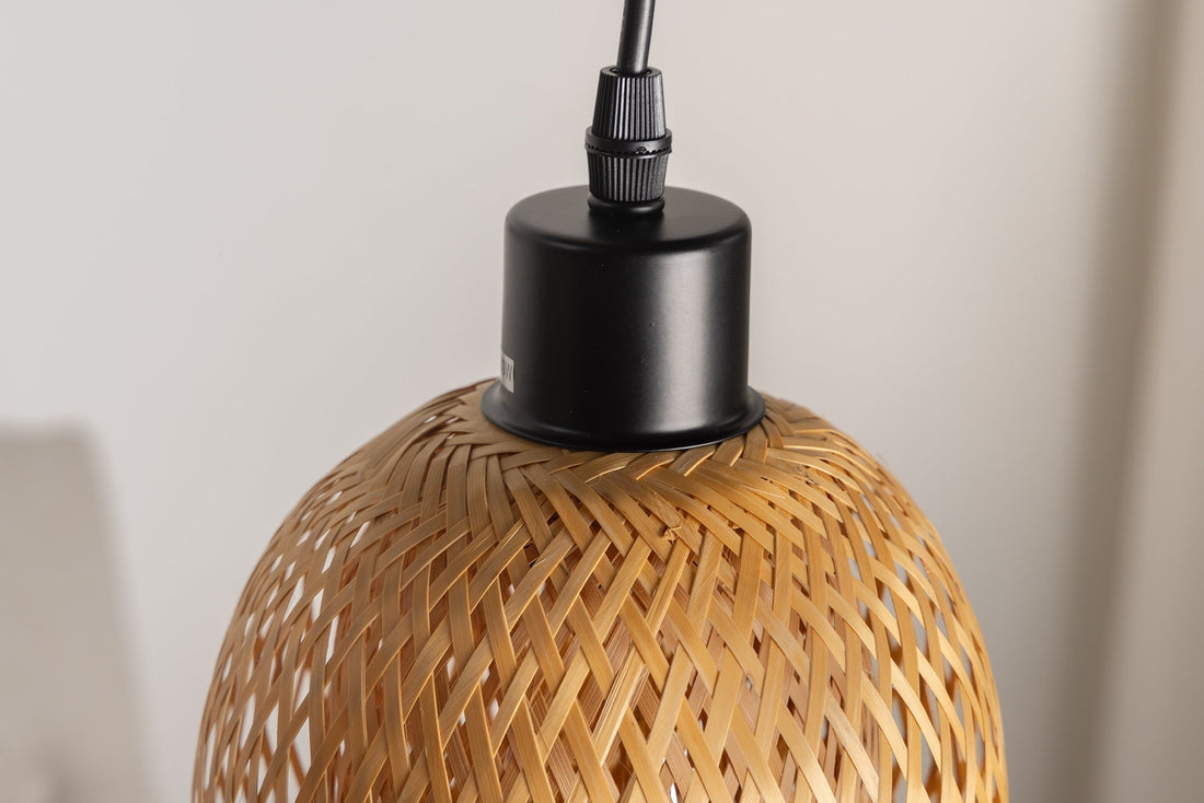Lampe suspendue ORGANIC LIVING 20cm bambou naturel - 40586