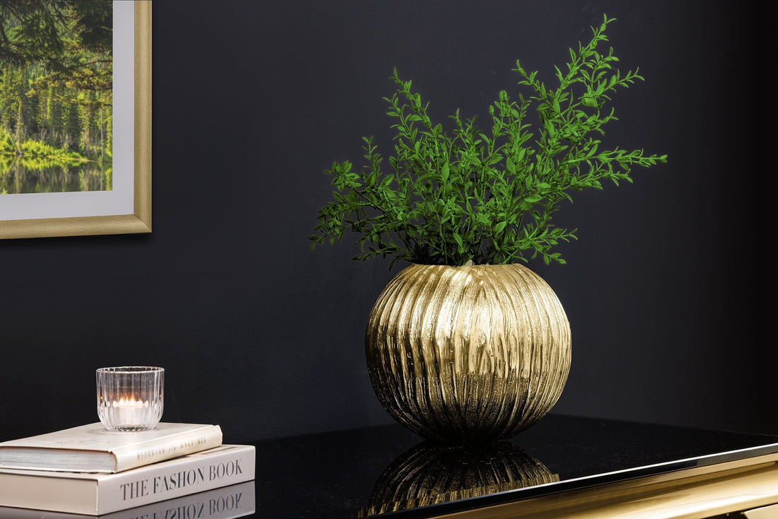 Vase ELEGANCE 20cm avec marteau effet marteau or antique - 44840