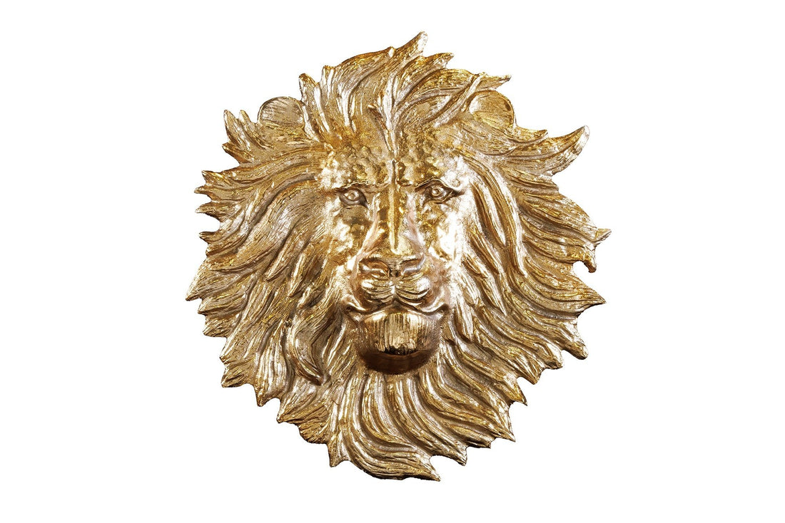 Décoration murale FAUNE LION 35cm or - 43954