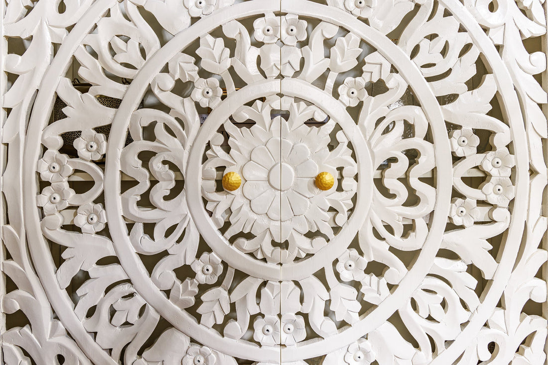 Buffet haut MARRAKECH 140cm en manguier blanc - 43866