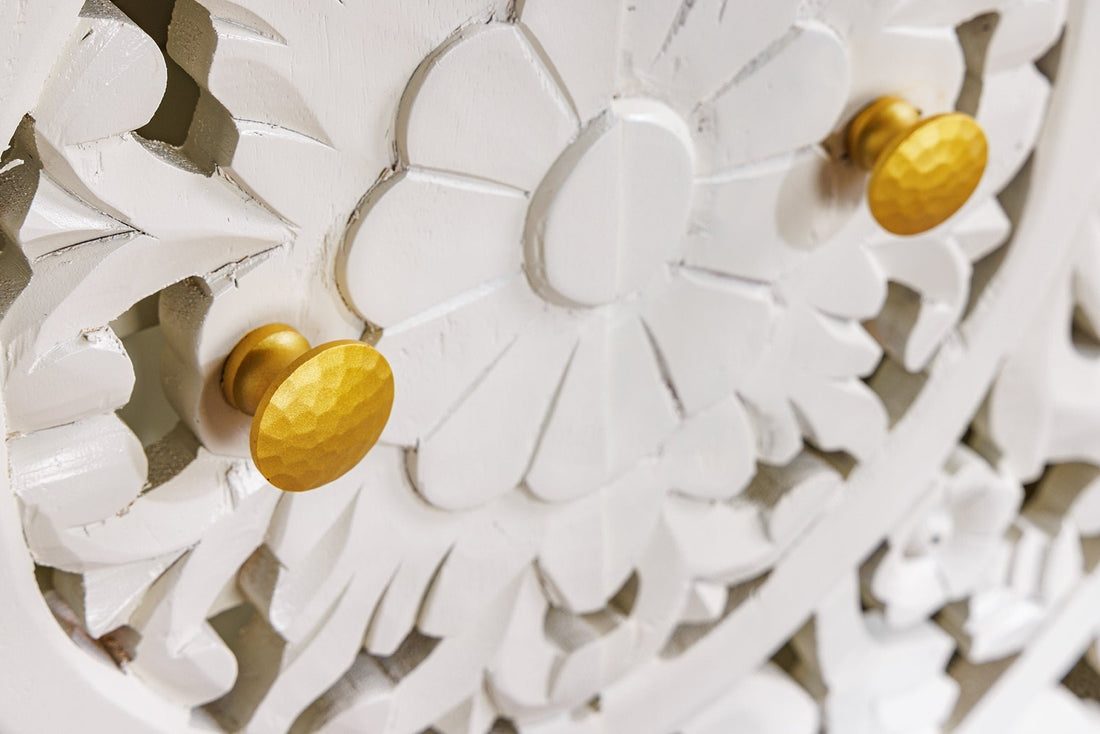 Buffet haut MARRAKECH 140cm en manguier blanc - 43866