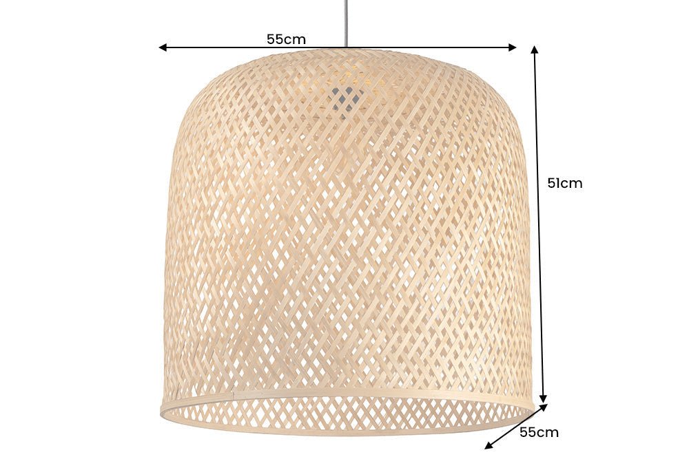 Lampe suspendue ORGANIC LIVING 55cm bambou naturel - 40583