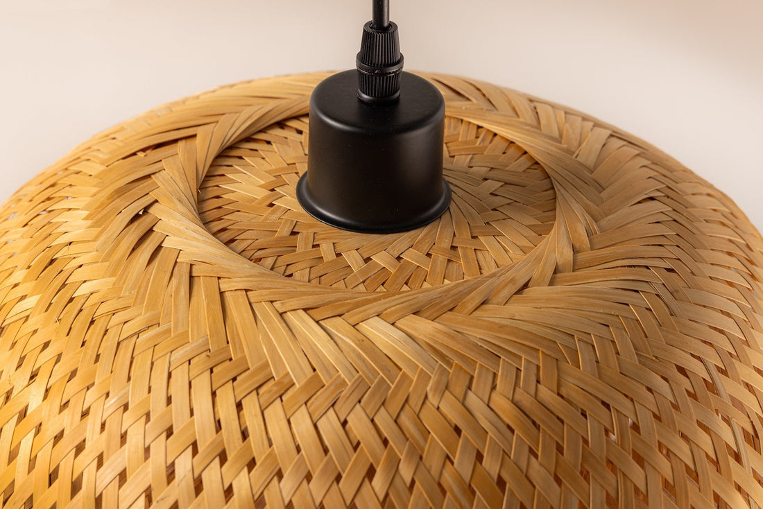 Lampe suspendue ORGANIC LIVING 35cm bambou naturel - 40578
