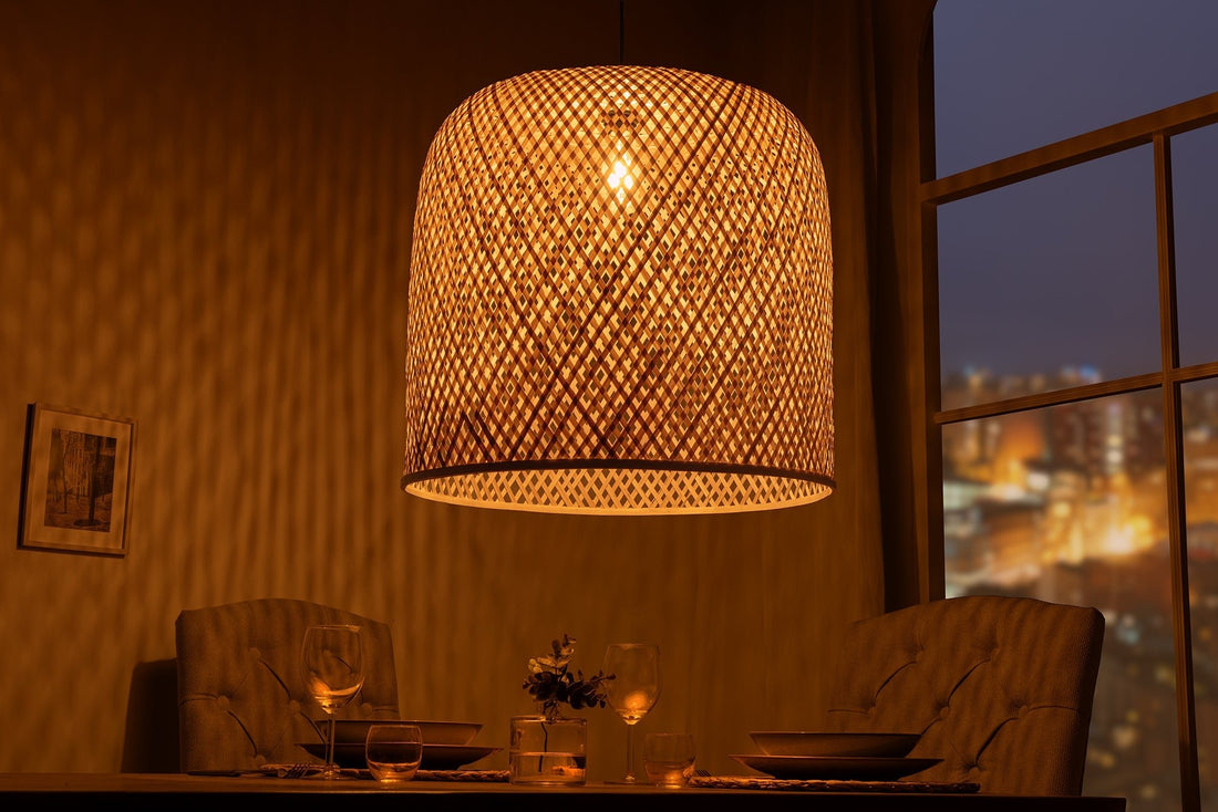 Lampe suspendue ORGANIC LIVING 55cm bambou naturel - 40583