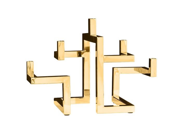 Bougeoir ABSTRAIT 50cm 5 flammes or - 44885