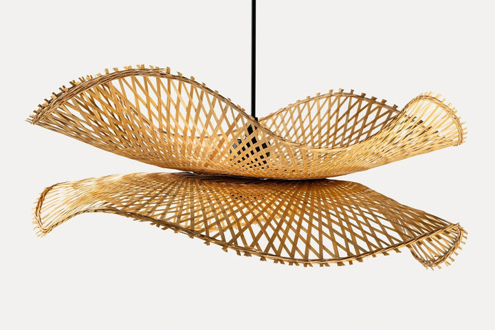 Lampe suspendue ORGANIC LIVING 70cm bambou naturel - 44523