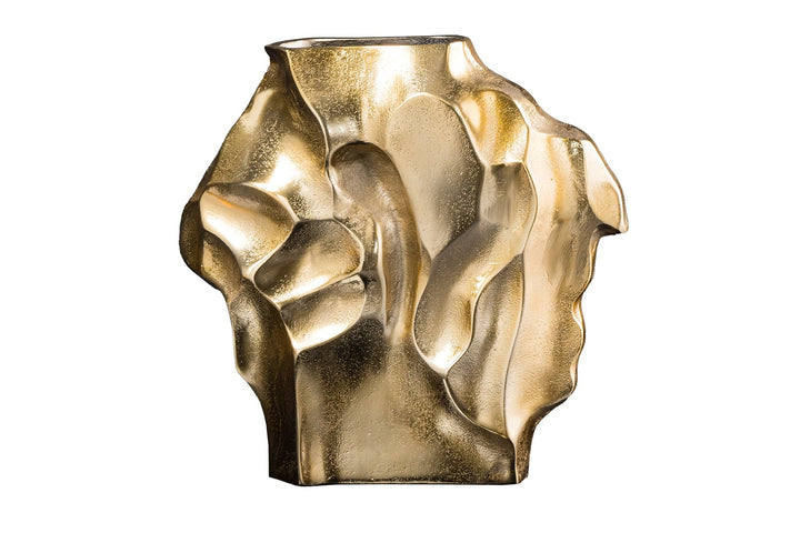 Vase LIQUIDE 25cm marteau effet marteau doré - 44878