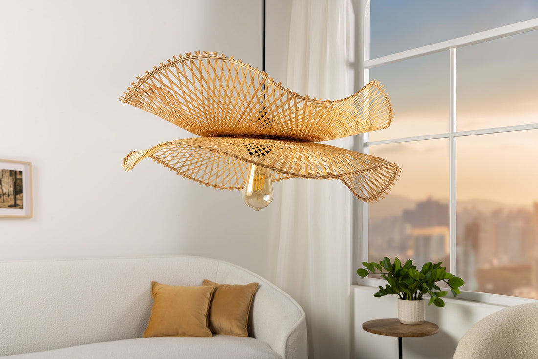Lampe suspendue ORGANIC LIVING 70cm bambou naturel - 44523