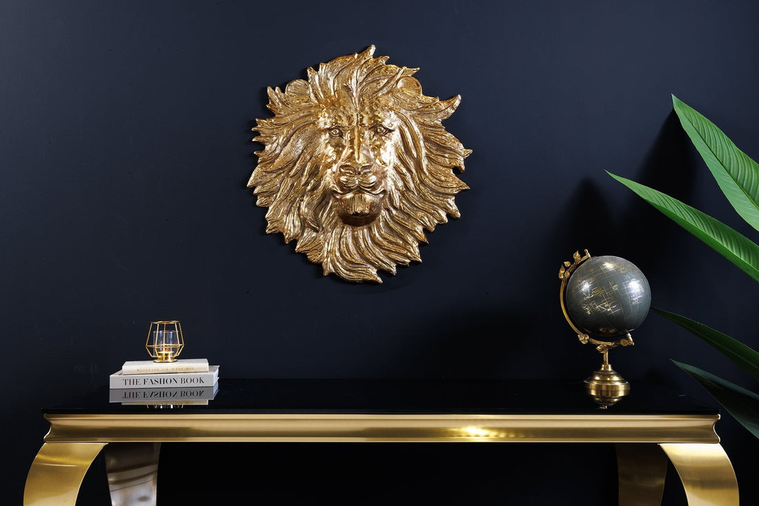Décoration murale FAUNE LION 35cm or - 43954