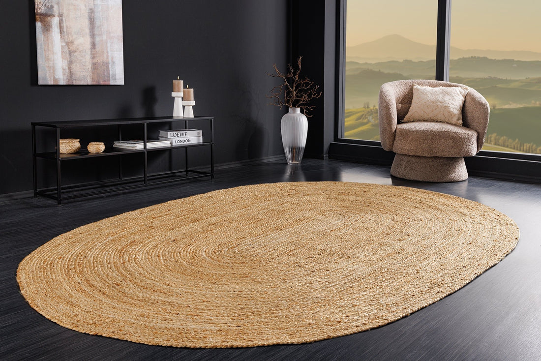 Tapis PURE NATURE 160x230cm jute naturel ovale - 44436