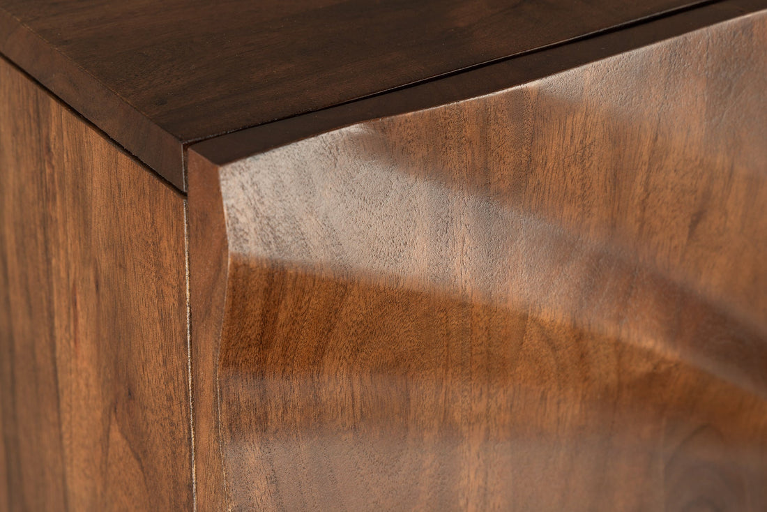 Buffet haut HURRICANE 120cm 3D bois d'acacia marron - 44408