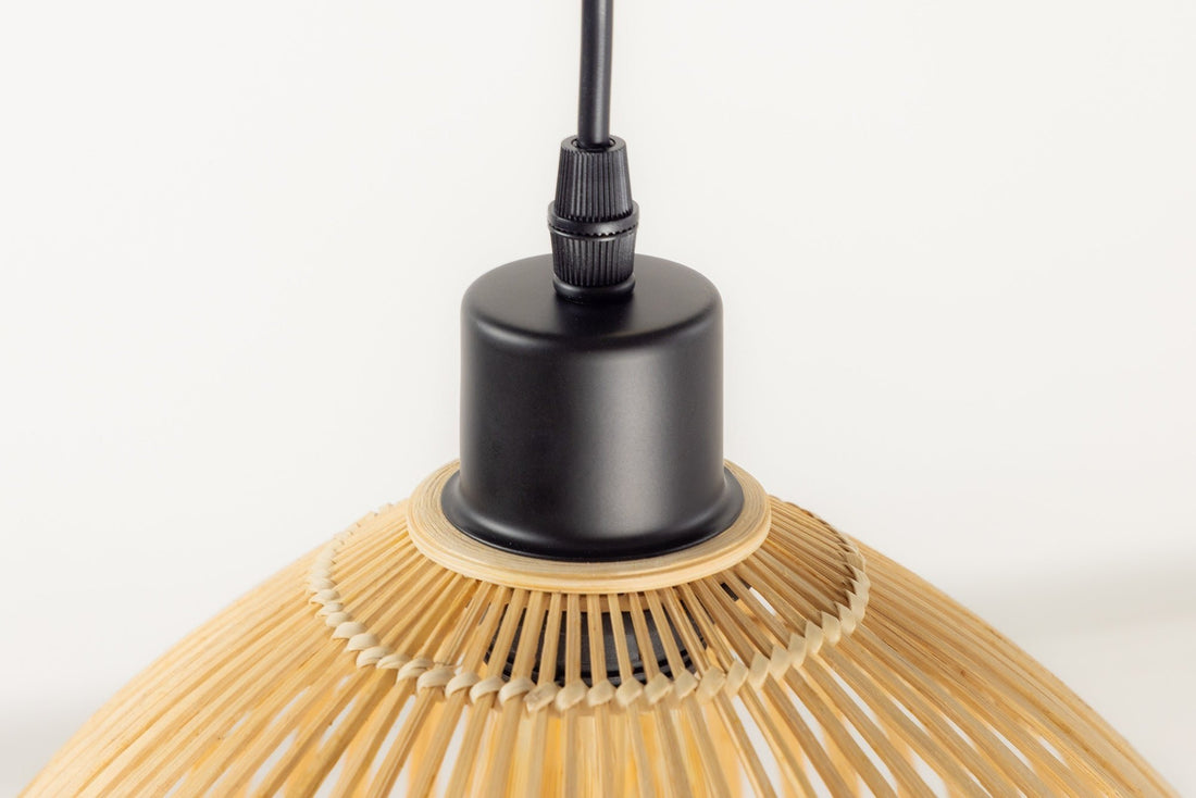 Lampe suspendue ORGANIC LIVING 30cm bambou naturel - 40584