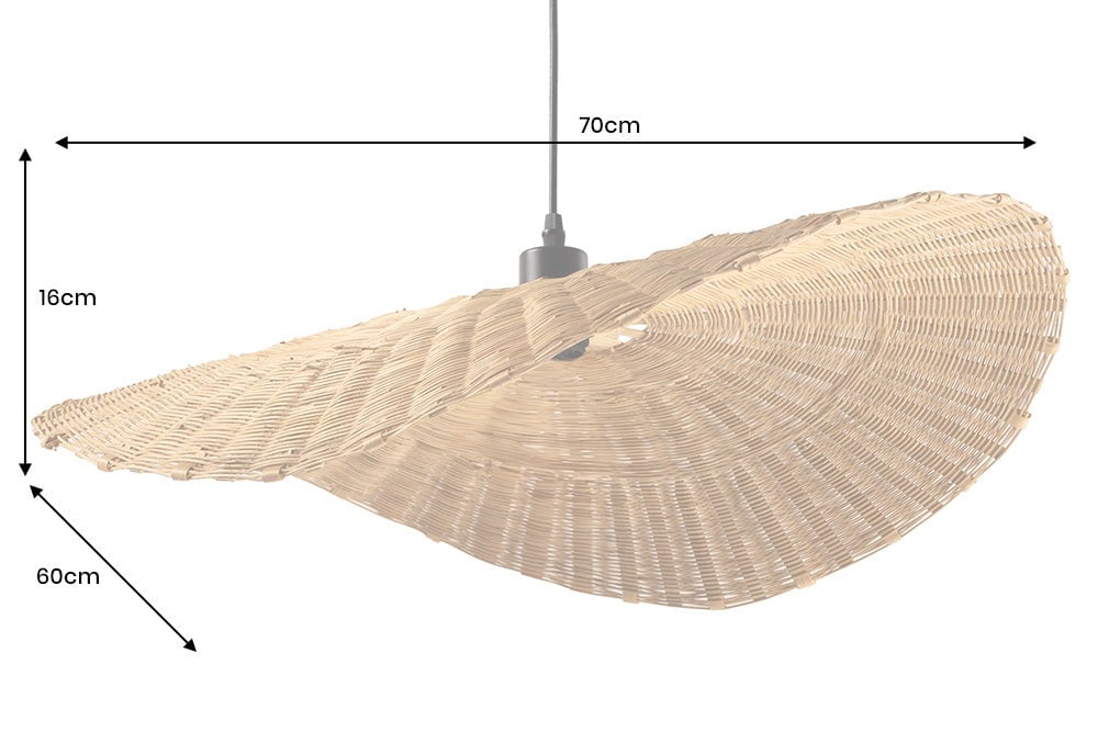 Lampe suspendue ORGANIC LIVING 70cm bambou naturel - 44519