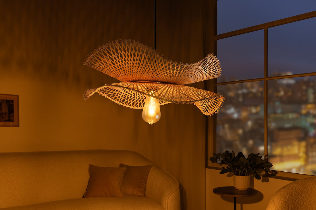 Lampe suspendue ORGANIC LIVING 50cm bambou naturel - 44522