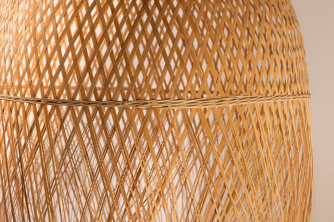 Lampe suspendue ORGANIC LIVING 65cm bambou naturel - 40575