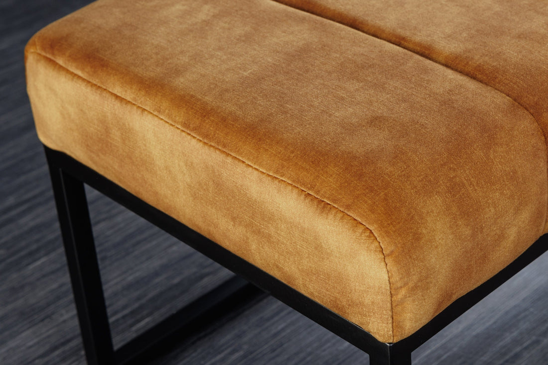 Canapé PETIT BEAUTE 110cm velours jaune moutarde - 44617