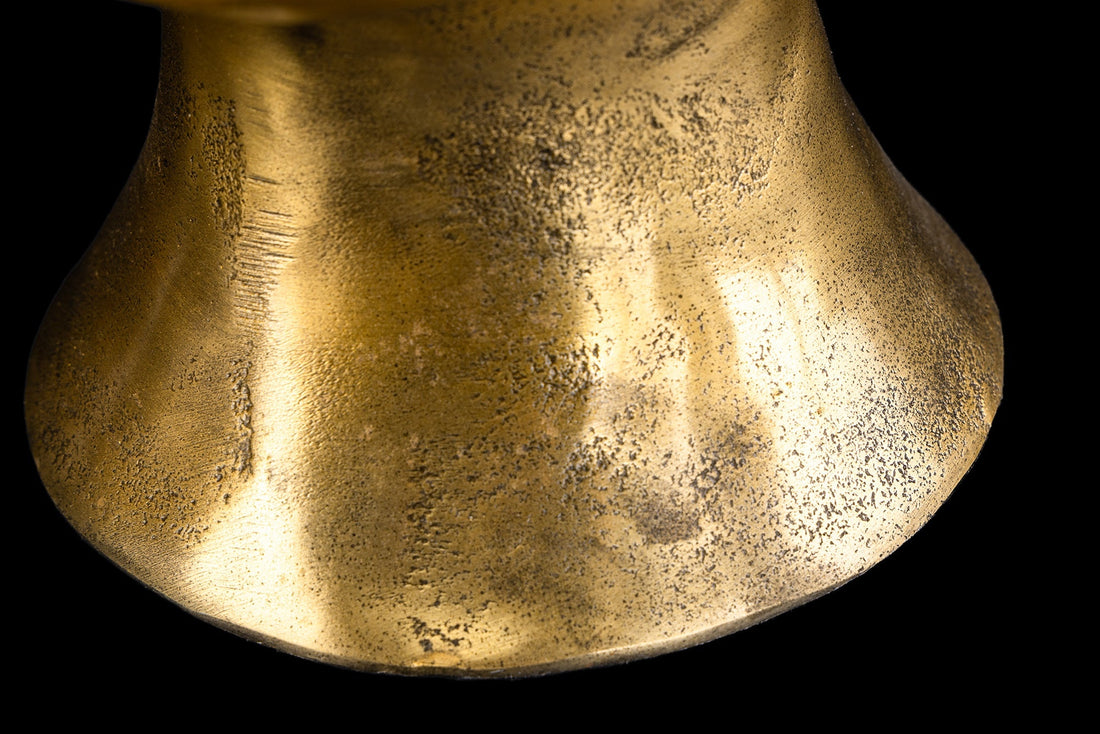 Vase à plantes FACE lot de 2 aluminium laiton antique - 44872