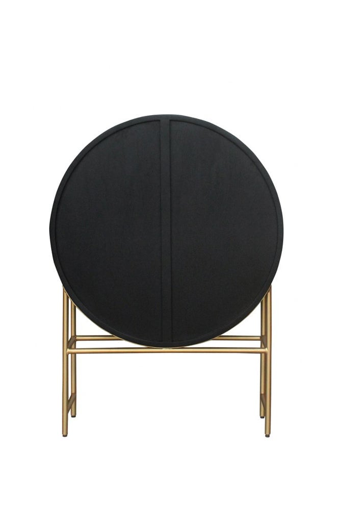 Buffet haut LION 140cm manguier 3D cadre noir doré - 45850