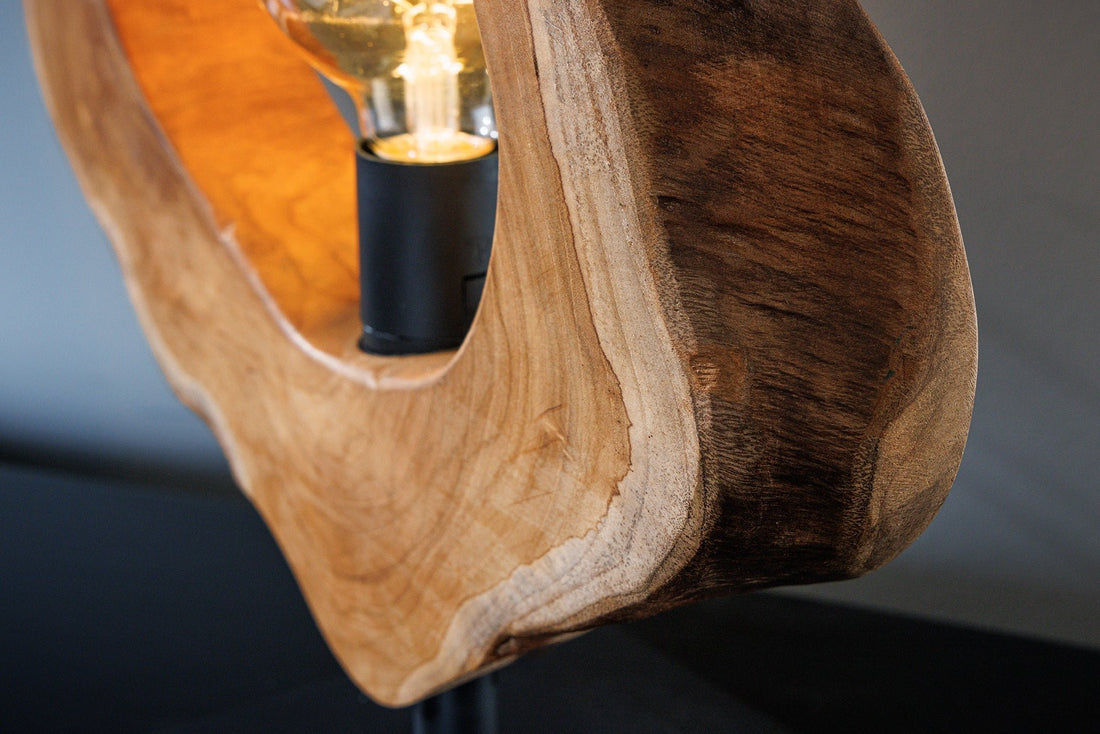 Lampe de table ORGANIC ARTWORK 55cm bois de teck naturel - 44683