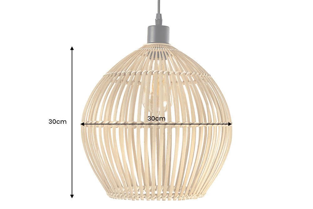 Lampe suspendue ORGANIC LIVING 30cm bambou naturel - 40584