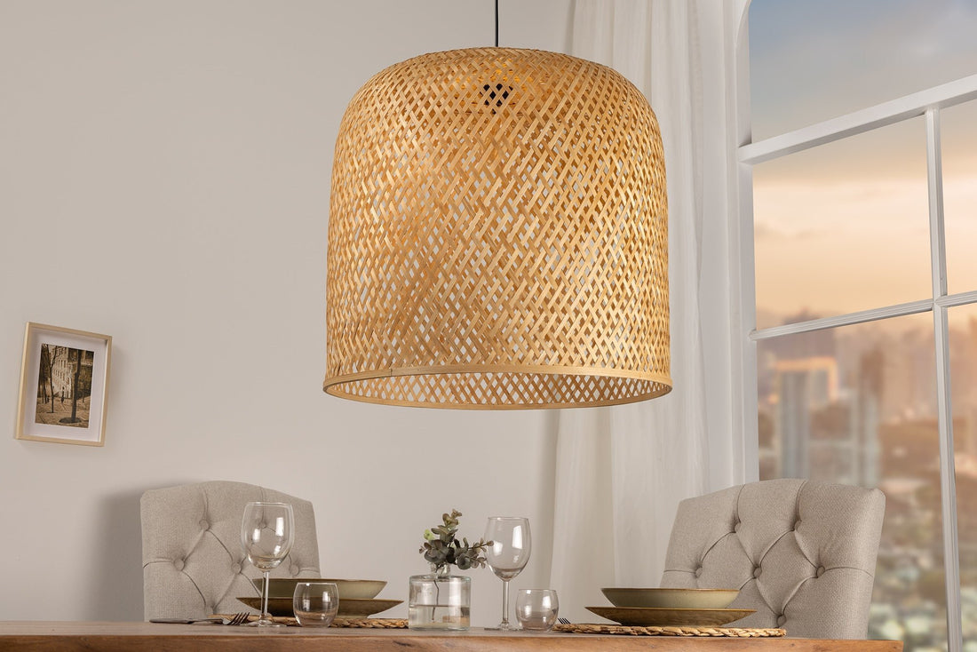 Lampe suspendue ORGANIC LIVING 55cm bambou naturel - 40583