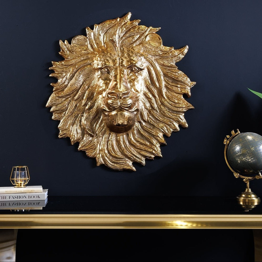 Décoration murale FAUNE LION 60cm or - 43953