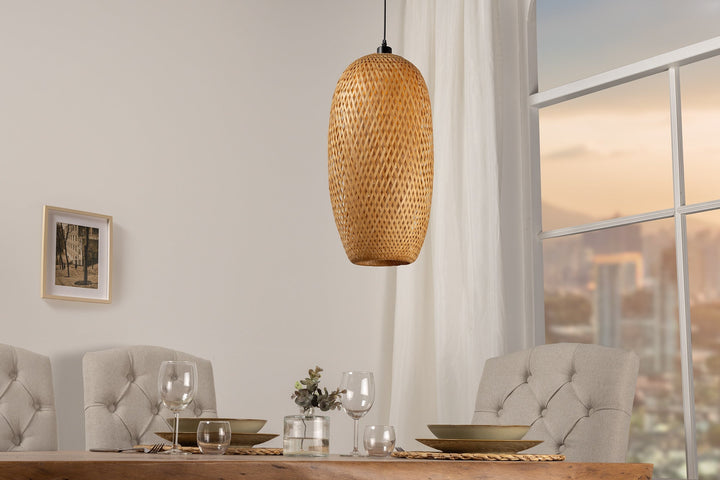 Lampe suspendue ORGANIC LIVING 40cm bambou naturel - 40585