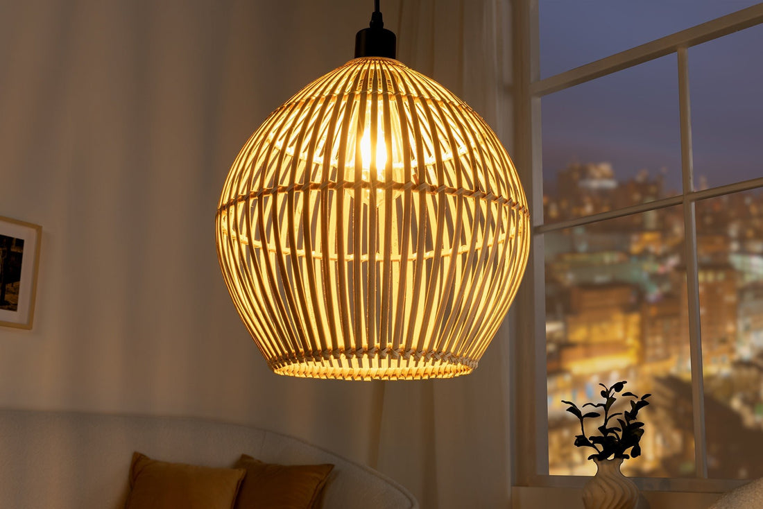 Lampe suspendue ORGANIC LIVING 30cm bambou naturel - 40584