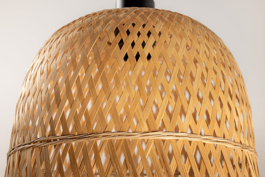 Lampe suspendue ORGANIC LIVING 30cm bambou naturel - 40576