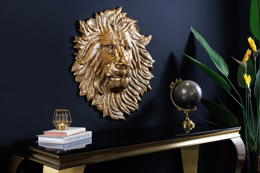 Décoration murale FAUNE LION 60cm or - 43953