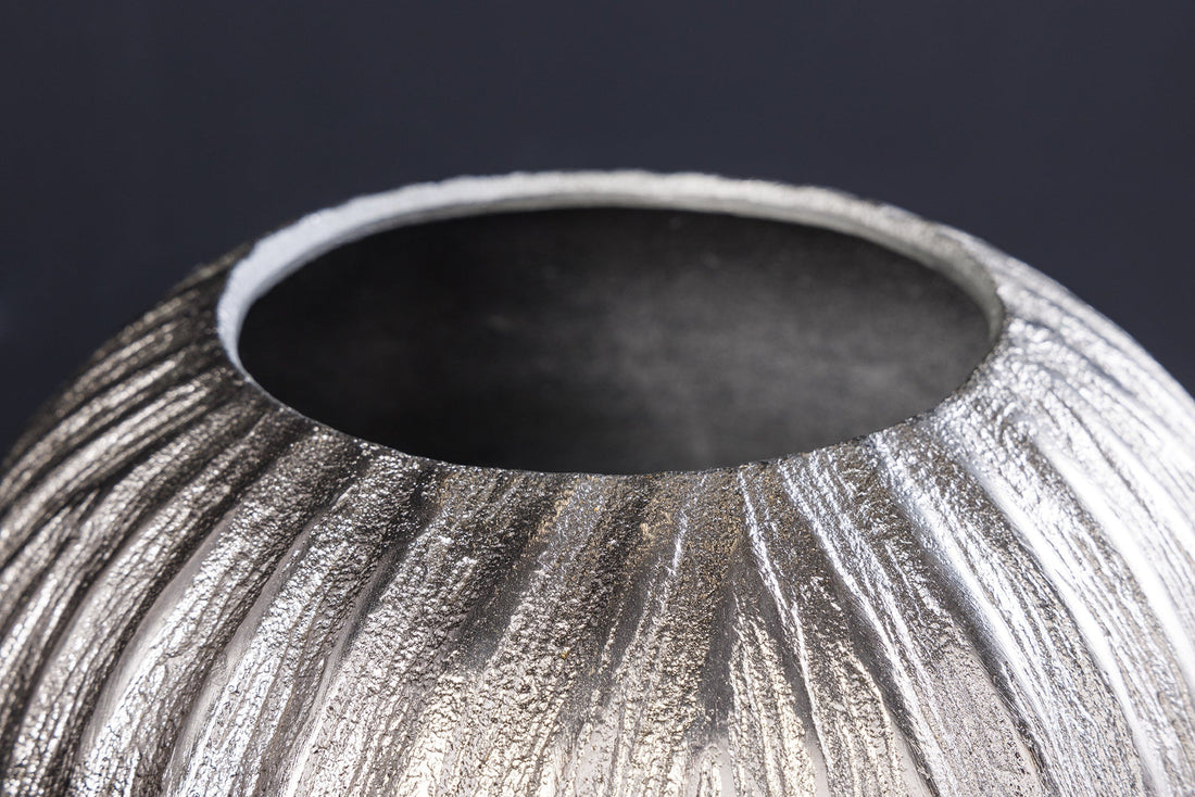 Vase ELEGANCE 20cm avec marteau effet marteau argent - 44841