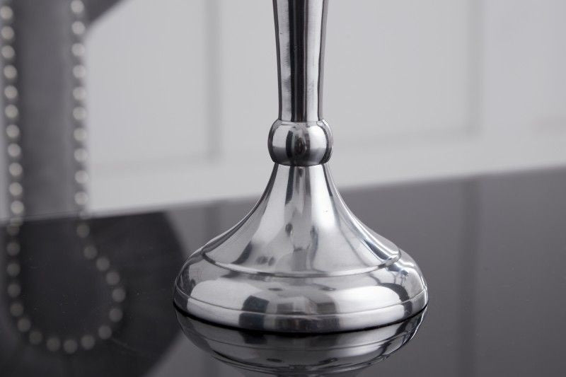 Bougeoir MODERNE BAROQUE 40cm argent lustre 5 bras bougeoir en aluminium poli - 17363