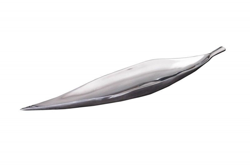 Bol décoratif fait main SILVER LEAF 80cm aluminium argenté - 17369