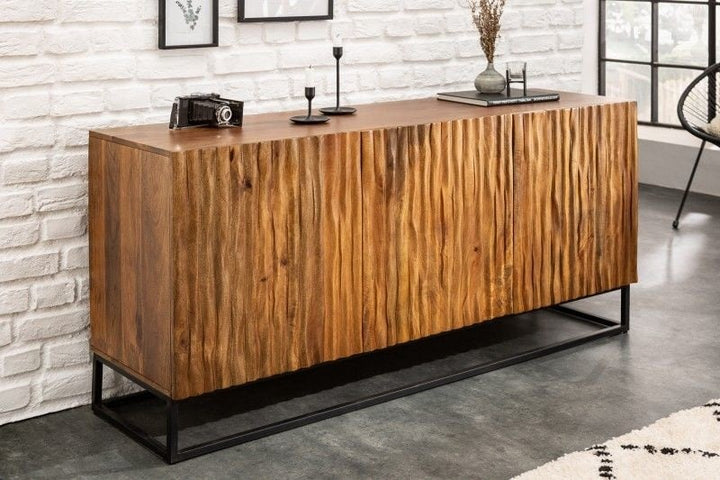 Buffet massif AMAZONAS 160 cm en manguier naturel design façade - 40050