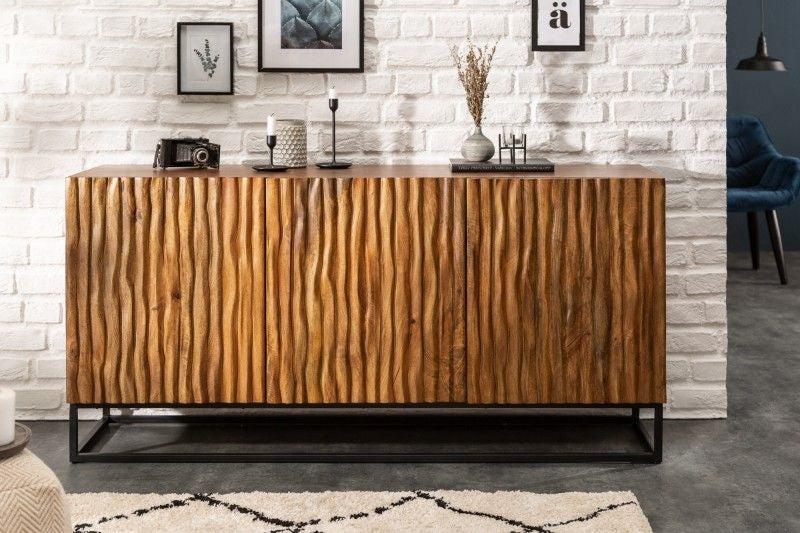 Buffet massif AMAZONAS 160 cm en manguier naturel design façade - 40050