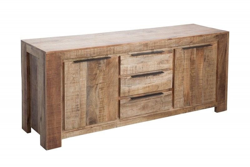 Buffet massif IRON CRAFT 174cm en bois de manguier fait main - 38930