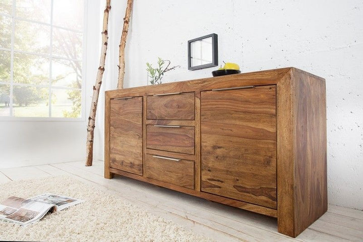 Buffet Massives PURE 135cm finition pierre de Sesham Palissandre - 22686