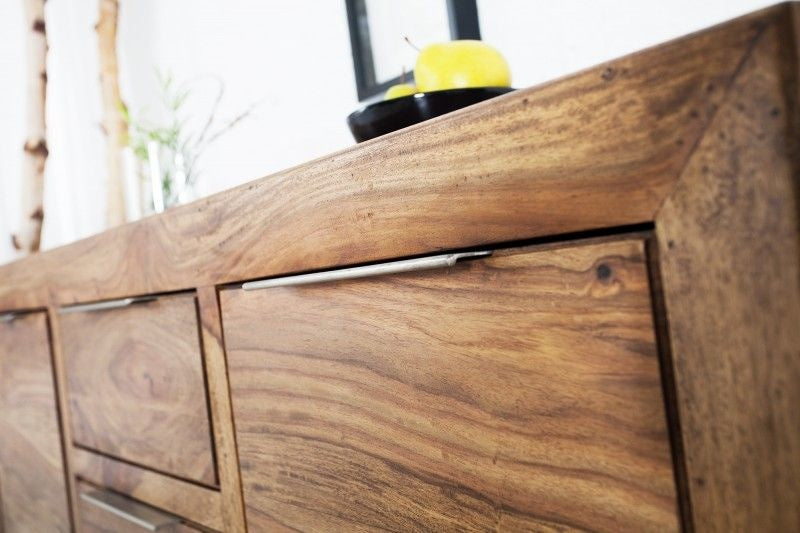 Buffet Massives PURE 135cm finition pierre de Sesham Palissandre - 22686