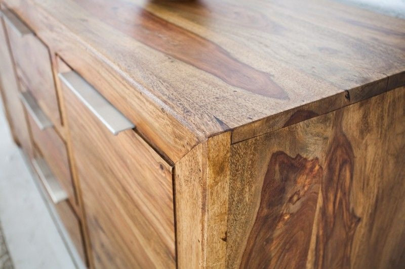 Buffet Massives PURE 135cm finition pierre de Sesham Palissandre - 22686