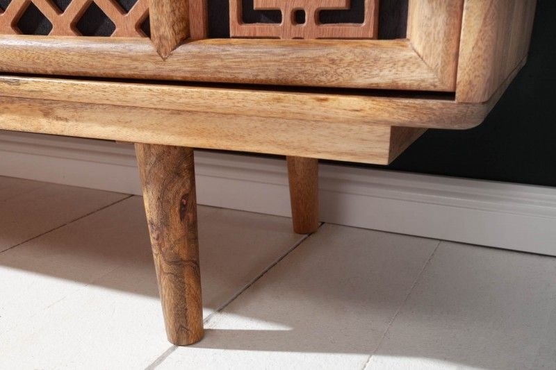 Buffet massif MARRAKESCH 160 cm en manguier à décoration style bohème - 40247