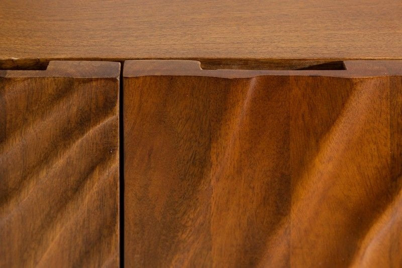Buffet massif SCORPION 177cm en bois de manguier marron sculpture 3D détaillée - 40182