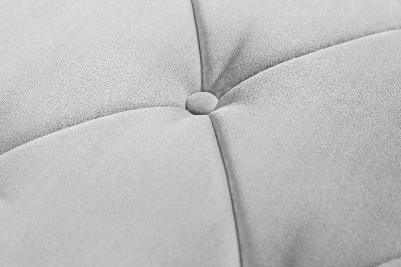 Canapé élégant MODERNE BAROQUE 172cm velours gris noble acier inoxydable - 39161