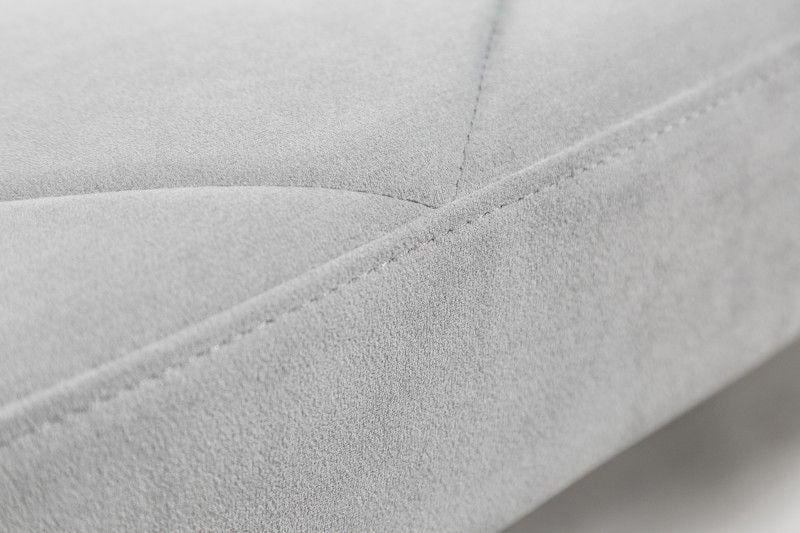 Canapé élégant MODERNE BAROQUE 172cm velours gris noble acier inoxydable - 39161