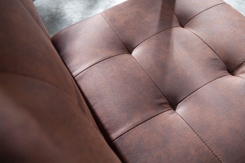 chaise cantilever industrielle RIDER structure en fer marron vintage avec accoudoirs - 40160
