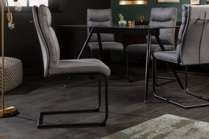 Chaise cantilever moderne COMFORT gris avec poignée confort - 41171