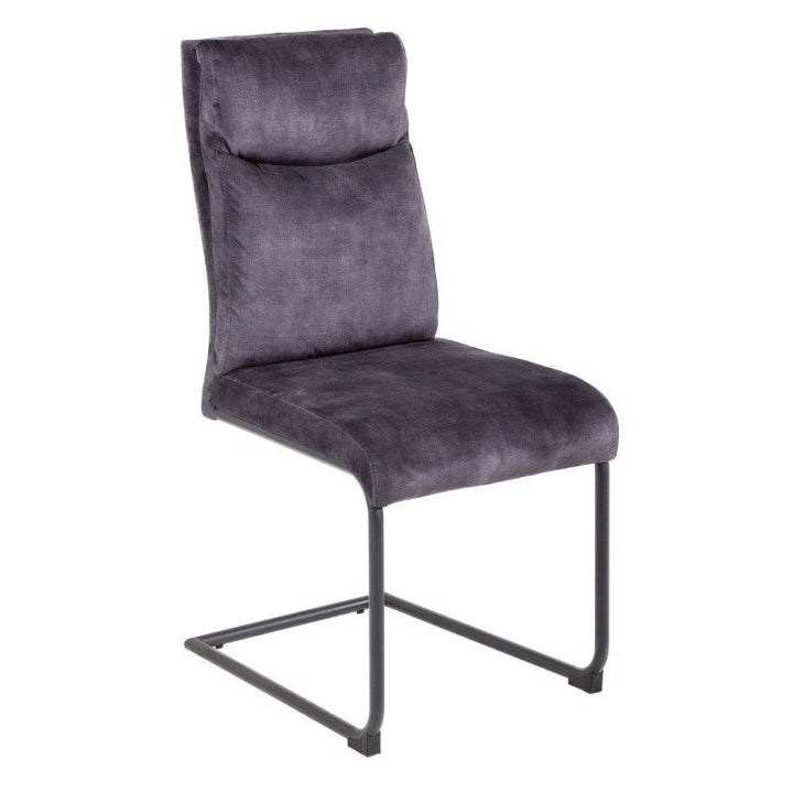 Chaise cantilever moderne COMFORT velours gris avec poignée confort - 41168
