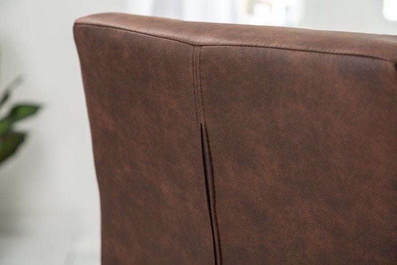 chaise cantilever industrielle RIDER marron vintage avec structure en métal - 40493